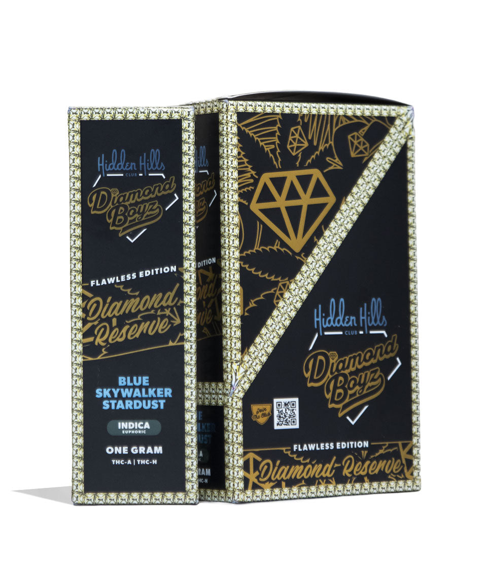 Blue Skywalker Hidden Hills Diamond Boyz Diamond Reserve Bar 1g THC-A and THC-H Disposable 5pk Front View on White Background