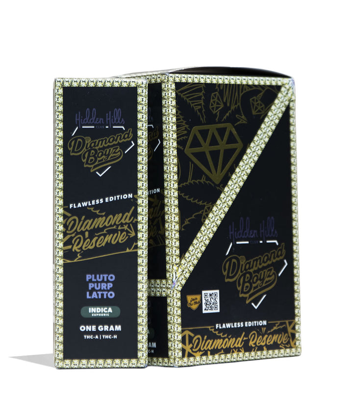 Pluto Purp Latto Hidden Hills Diamond Boyz Diamond Reserve Bar 1g THC-A and THC-H Disposable 5pk Front View on White Background