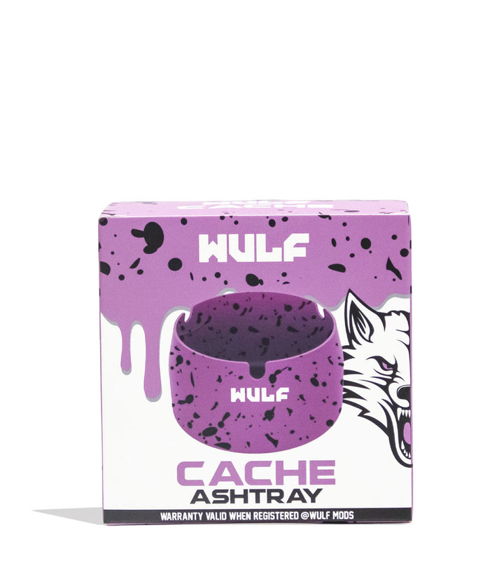 Pink Black Spatter Wulf Mods Cache Ashtray 6pk Packaging Front View on White Background