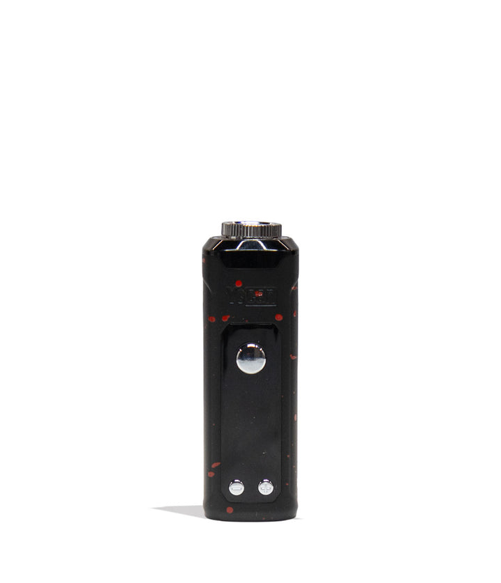 Black Red Spatter Wulf Mods Nestor Portable Concentrate Vaporizer Base Front View on White Background