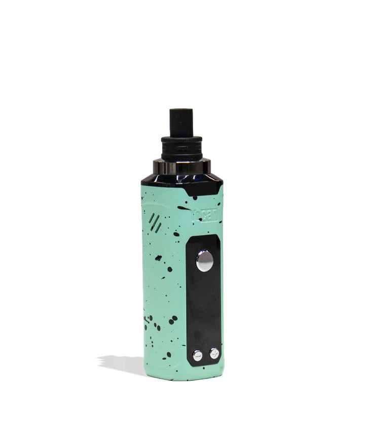 Teal Black Spatter Wulf Mods Nestor Portable Concentrate Vaporizer Side View on White Background