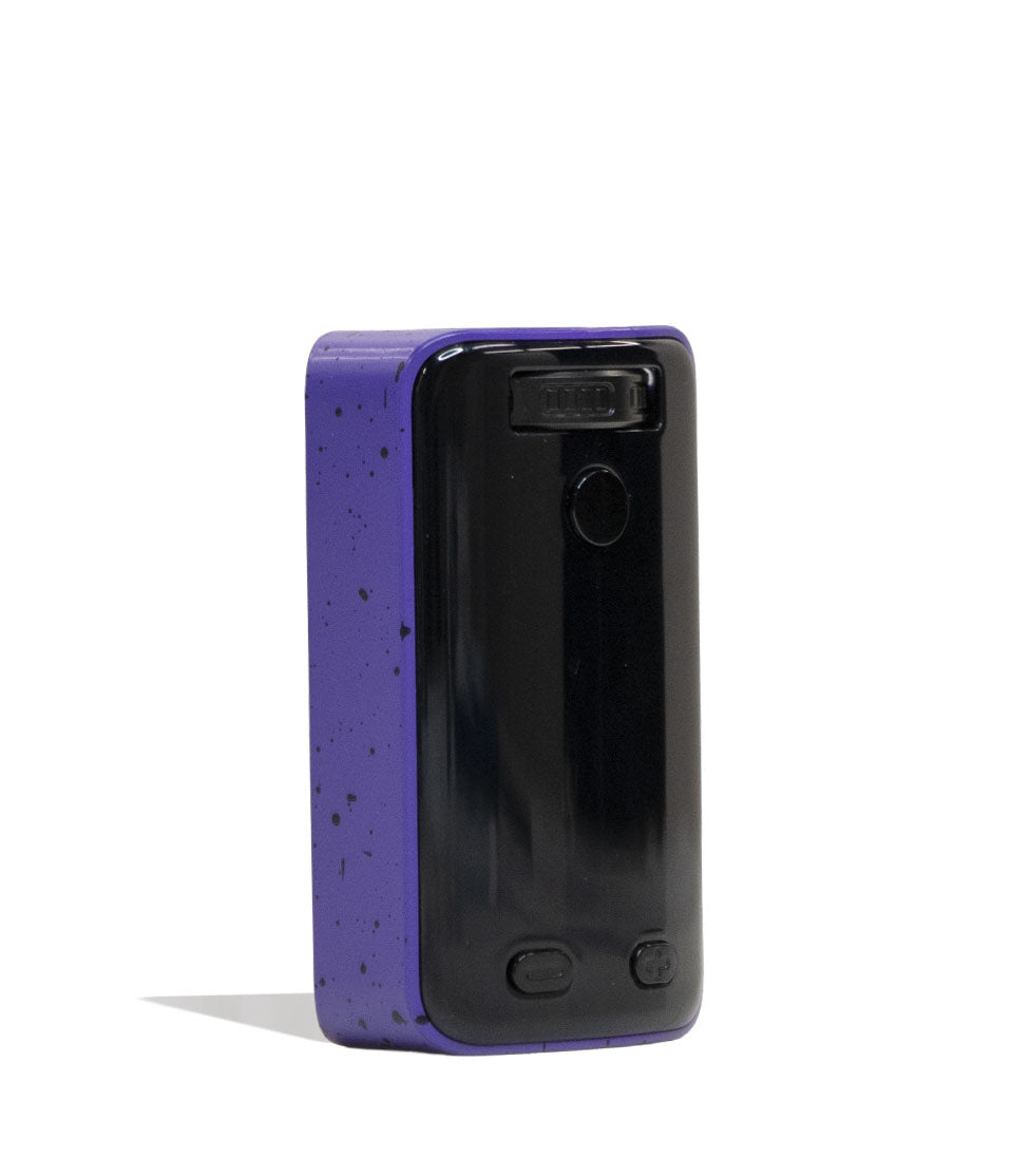 Purple Black Spatter Wulf Mods UNI 3.0 Universal Variable Voltage Battery Angle View on White Background