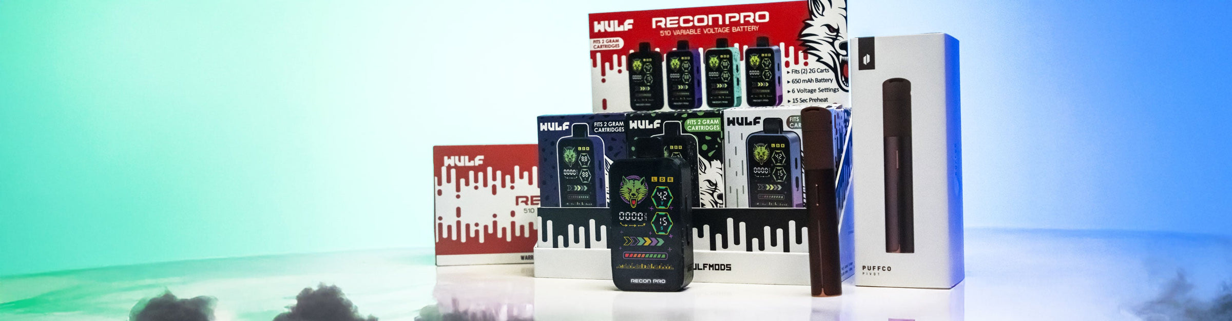 Wulf Mods Recon Pro and Puffco Pivot Mocha New Arrivals Banner