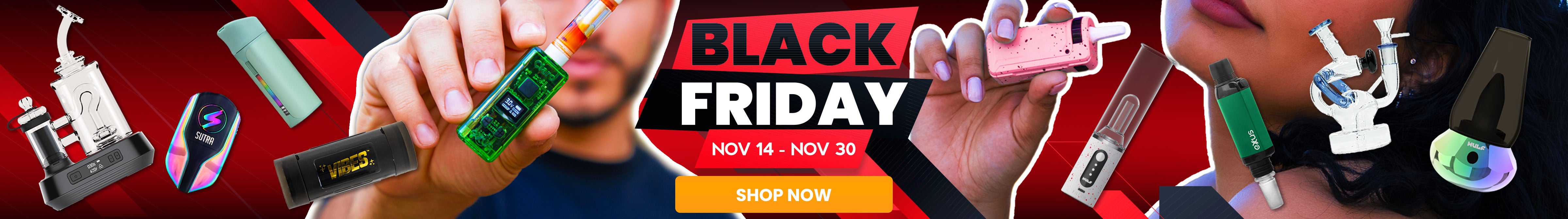 Wholesale Black Friday 2025 banner with top sale products and promotional text on a colorful background