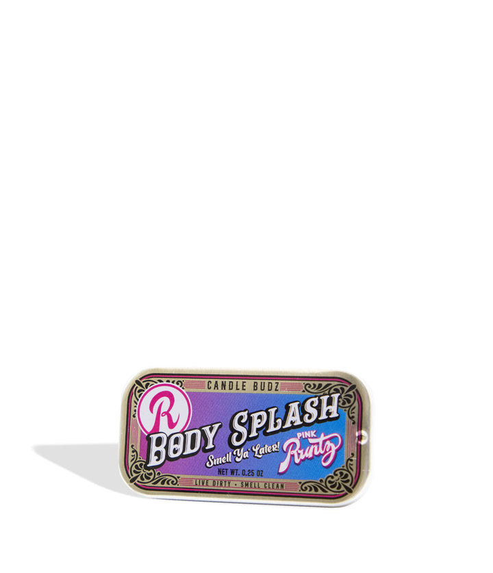 Pink Runty Candle Budz Body Splash Pocket Cologne on white background