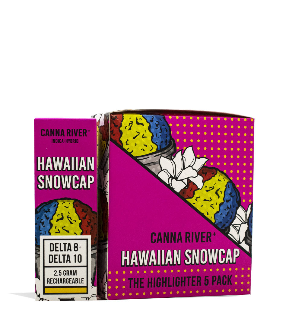 Hawaiian Snowcap Canna River 2.5g D8 and D10 Highlighter Disposable 5pk Front View on White Background