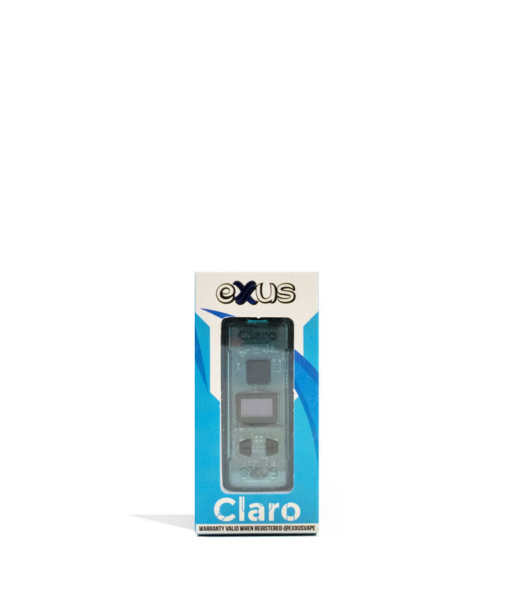 Blue Exxus Vape Claro Cartridge Vaporizer 12pk Packaging Front View on White Background