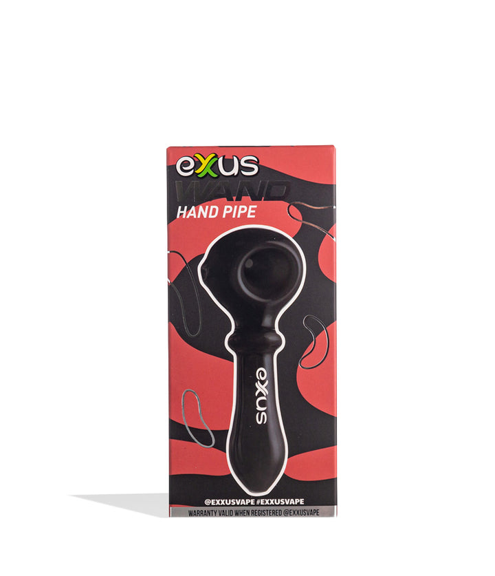 Black Exxus Vape Wand Hand Pipe 12pk Packaging Front View on White Background