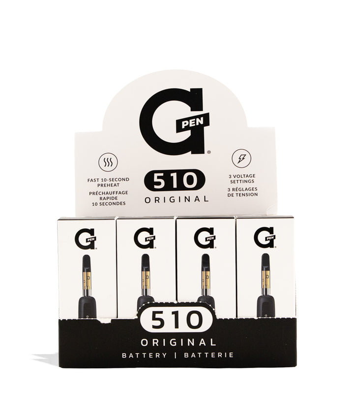 G Pen 510 Original Variable Voltage Battery 20pk Front View on White Background