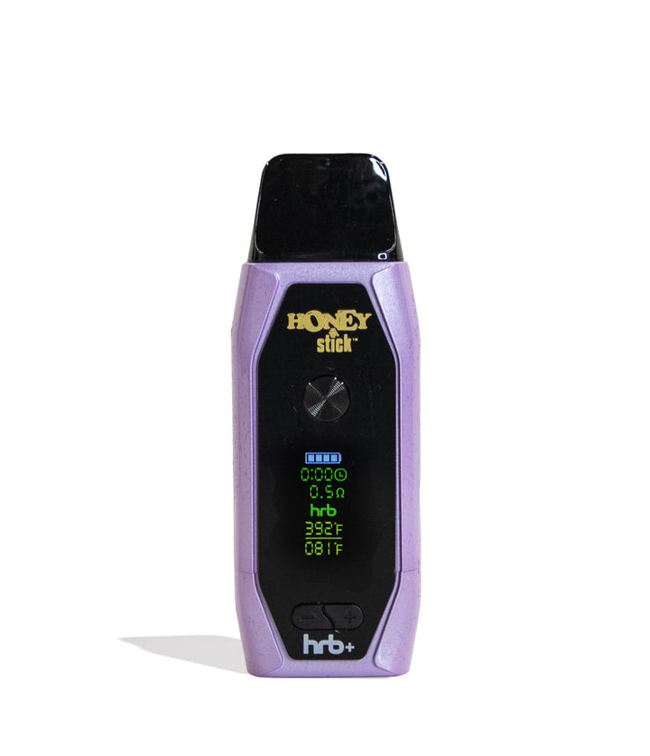 Purple Honeystick HRB Plus Vaporizer Front View on White Background
