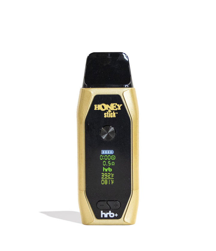 Yellow Honeystick HRB Plus Vaporizer Front View on White Background