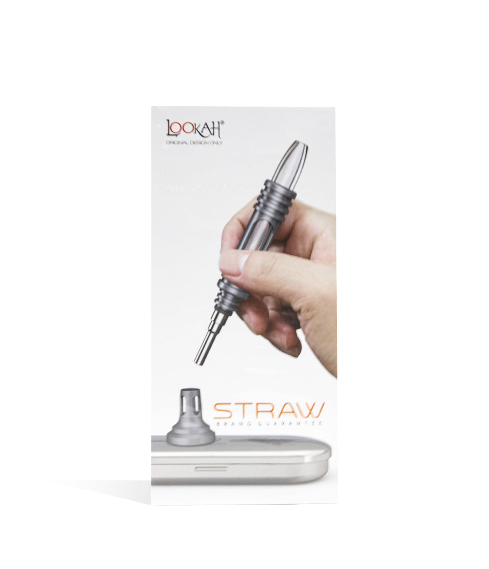 Silver Lookah Dab Straw Kit Box on white background