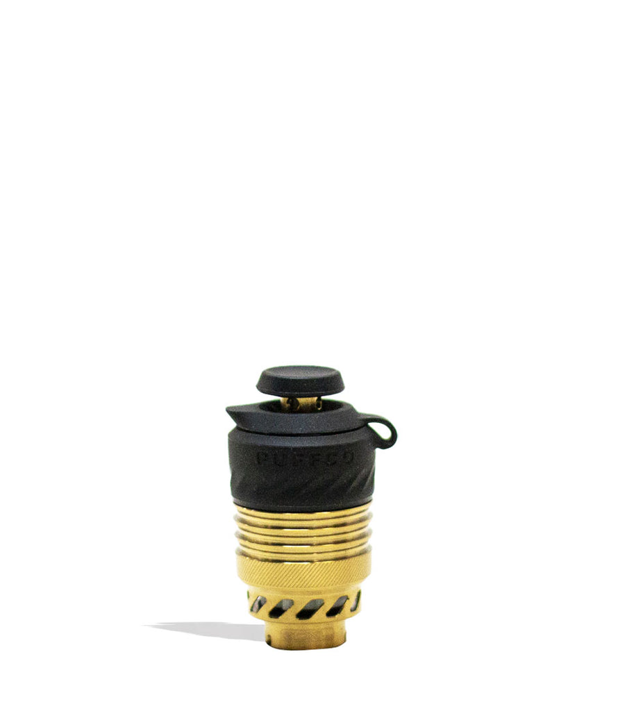 Puffco Peak Pro 3DXL Limited Edition Gold Atomizer Front View on White Background