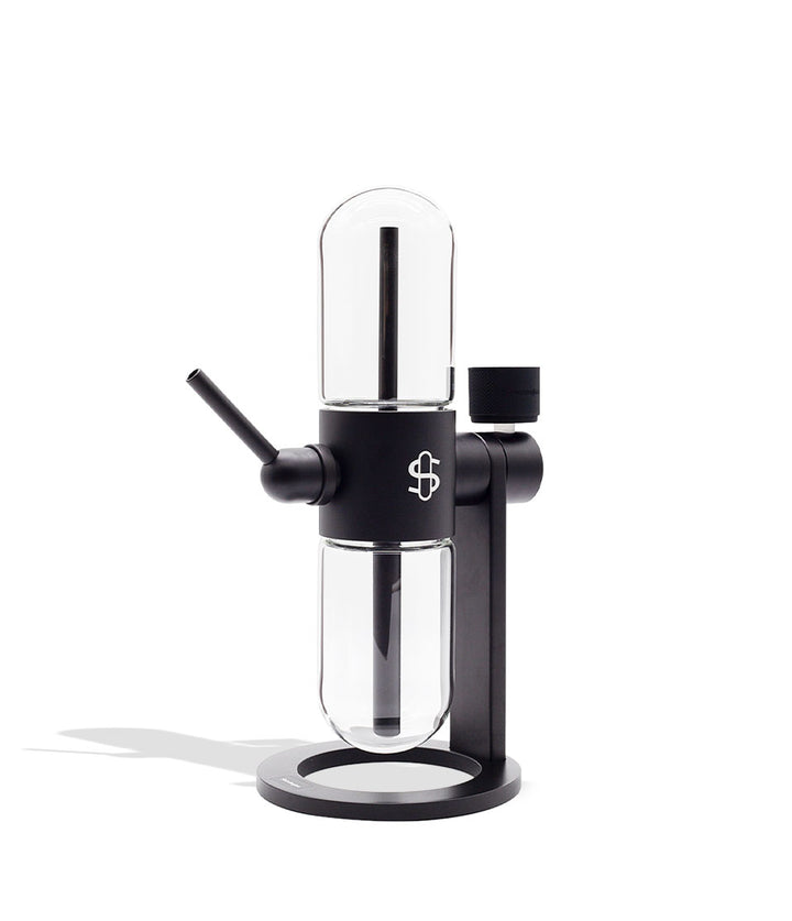 Black Stündenglass Gravity Infuser angle view on white background
