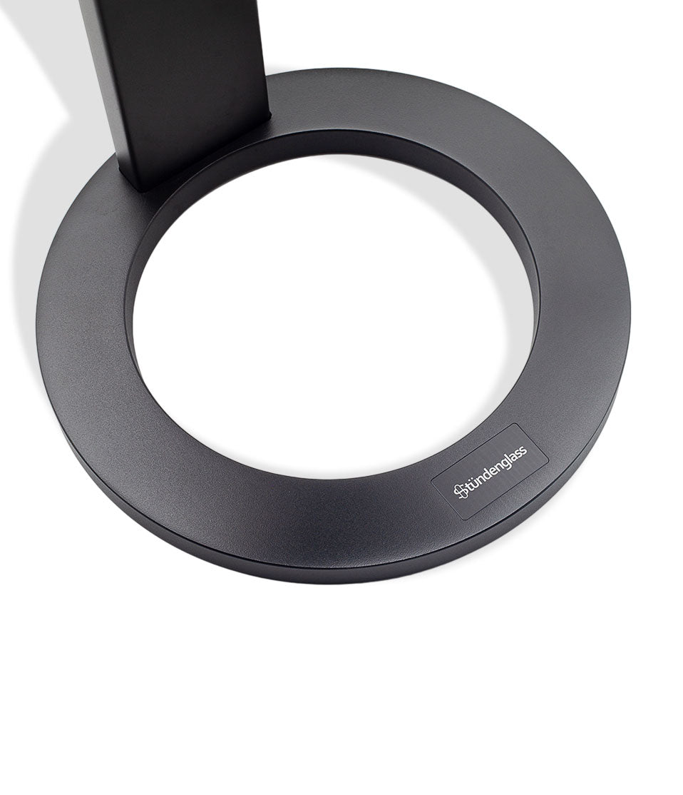 Black Stündenglass Gravity Infuser stand on white background