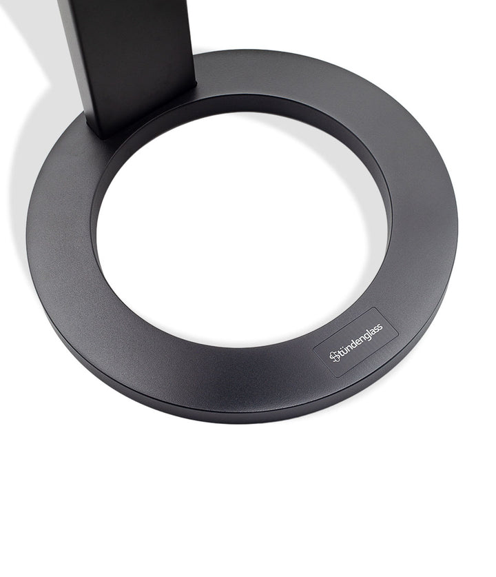 Black Stündenglass Gravity Infuser stand on white background