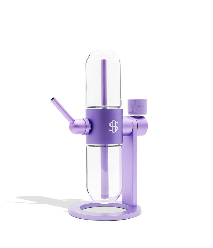 Violet Purple Stündenglass Gravity Infuser angle view on white background