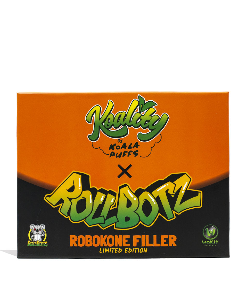 Wakit RollBotz Robokone Koala Electric Grinder and Cone Filler Packaging Front View on White Background