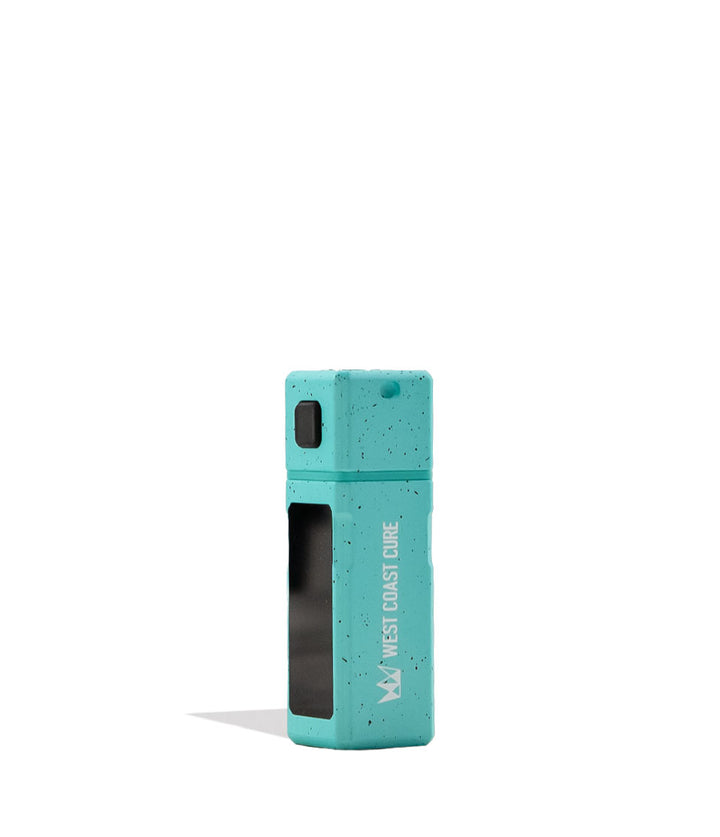Teal Black Spatter West Coast Cure Grid Variable Voltage Battery 12pk Side View on White Background