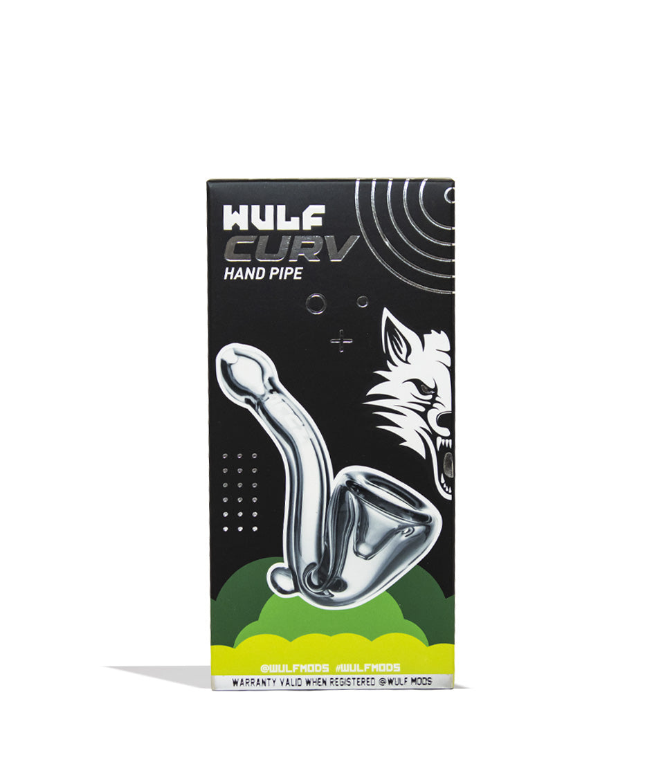 Clear Wulf Mods Curv Hand Pipe 15pk Packaging Front View on White Background