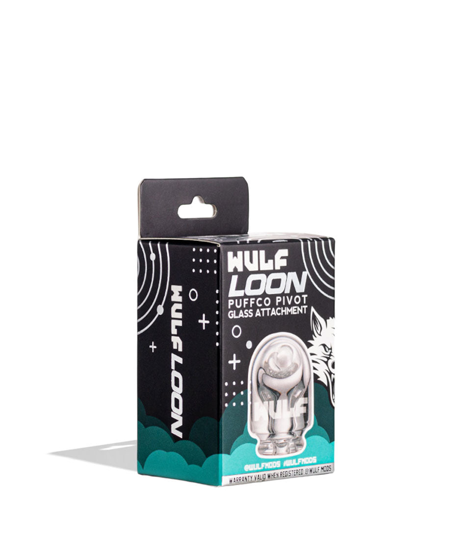 Clear Wulf Mods Loon Puffco Pivot Top 15pk Packaging Front View on White Background