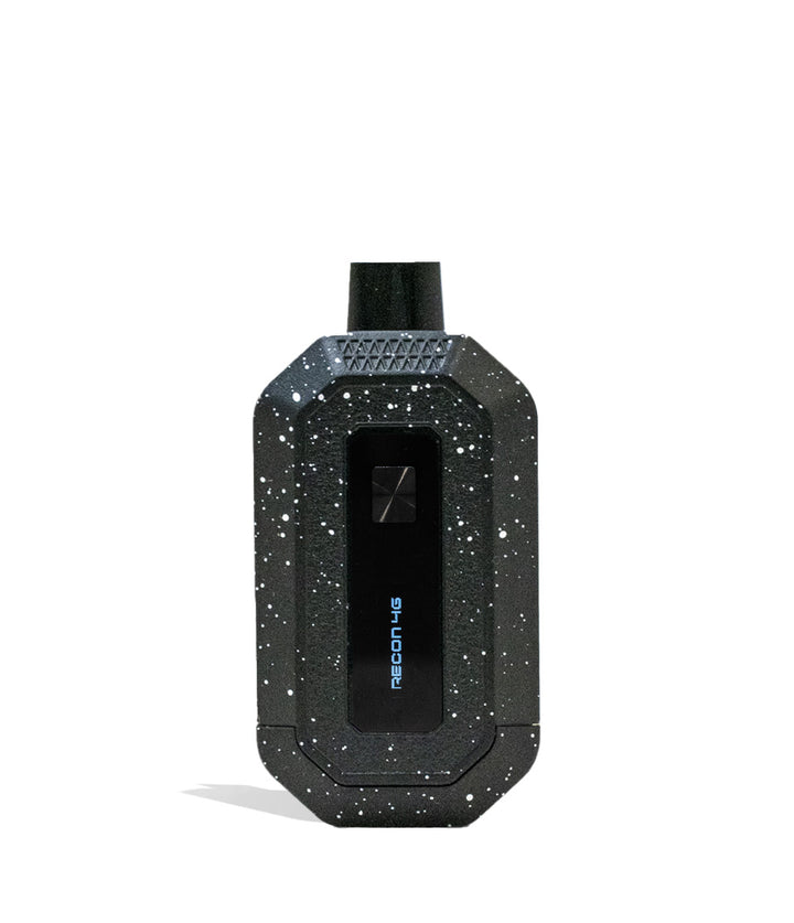 Black White Spatter Wulf Mods Recon 4g Dual Cartridge Vaporizer 9pk Front View on White Background