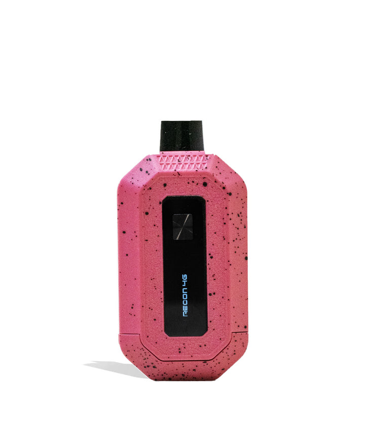 Pink Black Spatter Wulf Mods Recon 4g Dual Cartridge Vaporizer 9pk Front View on White Background