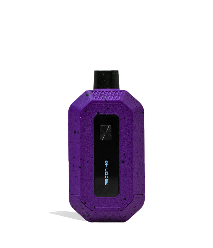 Purple Black Spatter Wulf Mods Recon 4g Dual Cartridge Vaporizer 9pk Front View on White Background