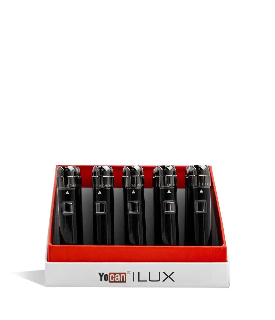 Yocan LUX Cartridge Vaporizer 20pk Black front view on white background