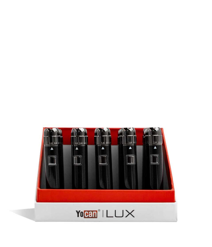Yocan LUX Cartridge Vaporizer 20pk Black front view on white background
