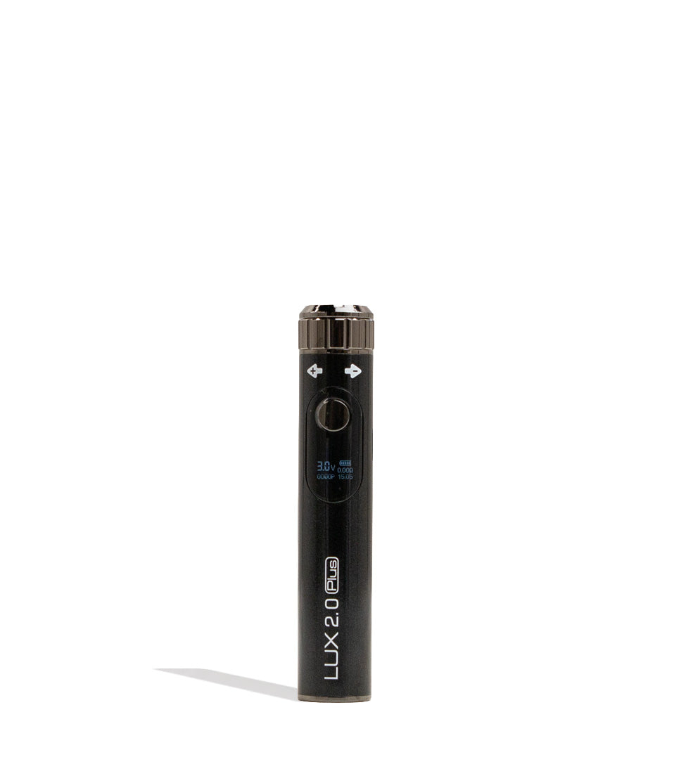Black Yocan Lux Plus 2.0 Variable Voltage Battery 15pk Front View on White Background