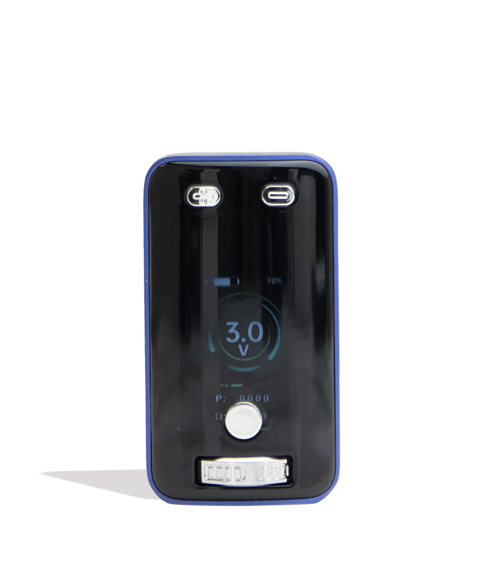 Blue Yocan UNI 3.0 Plus Variable Voltage Battery Front View on White Background