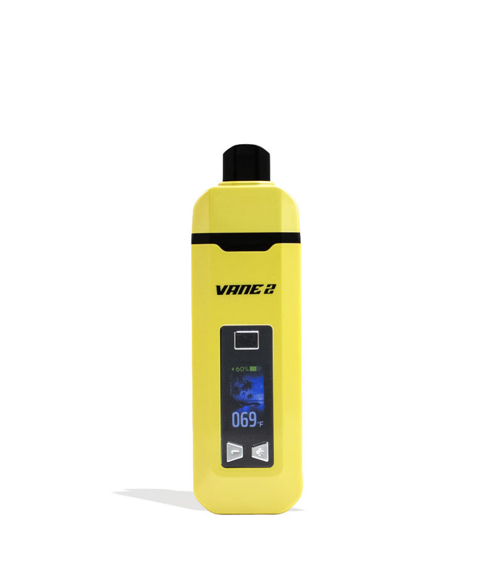 Yocan Vane 2 Portable Dry Herb Vaporizer Yellow front view with white background