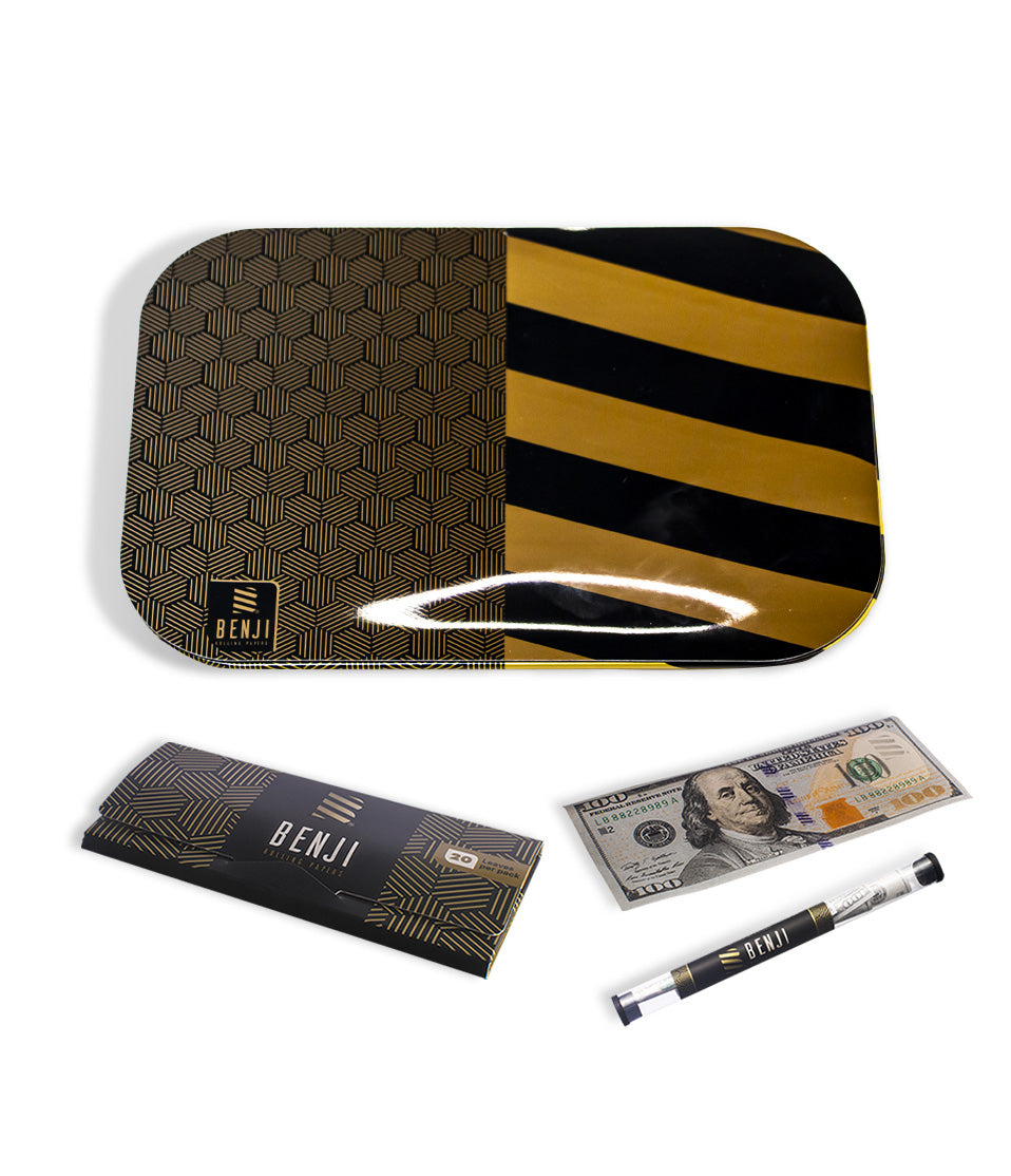 OG Light Benji OG Metal Rolling Tray with Magnetic Lid Kit on white background