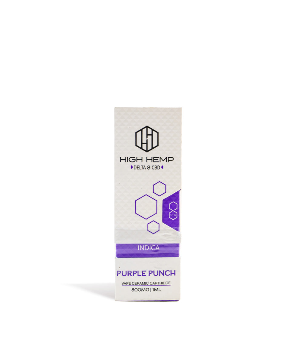 Purple Punch High Hemp 800mg D8 CBD Cartridge on white background