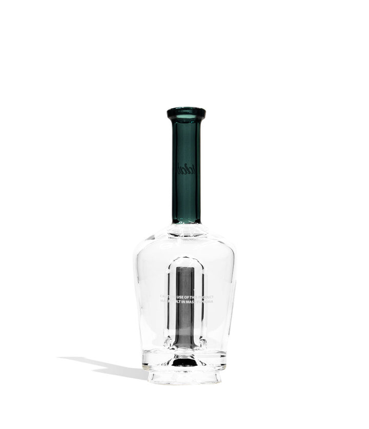 Teal iDab Puffco Peak Transparent Glass Attachment Back View on White Background