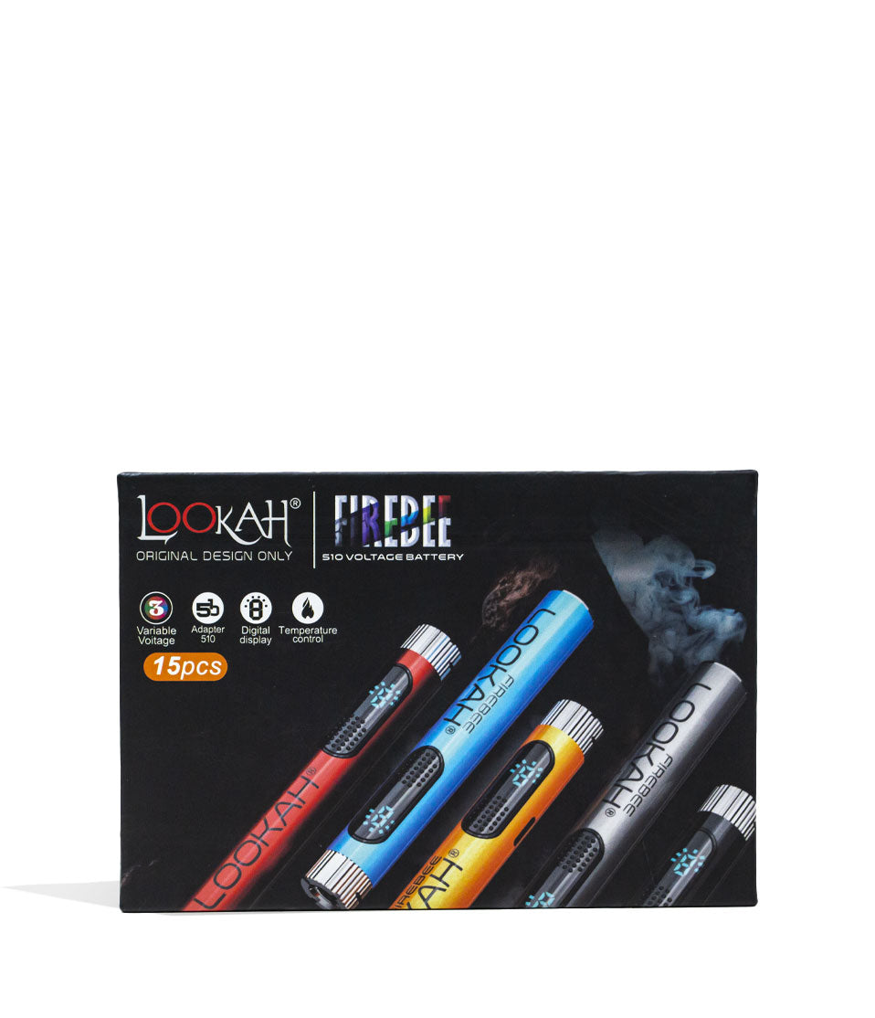 Lookah Firebee Cartridge Vaporizer 15pk Packaging View on White Background