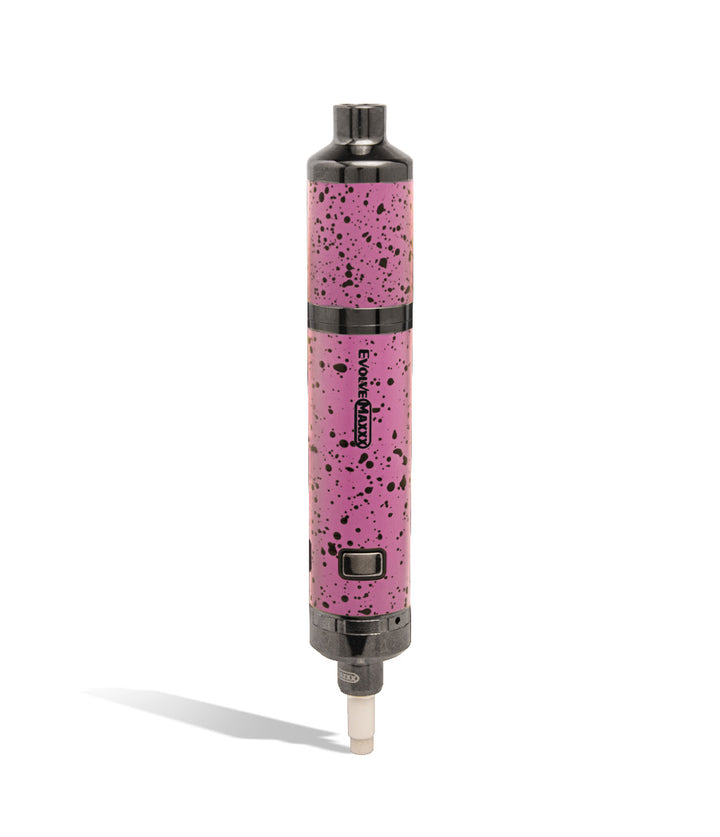 Pink Black Spatter Nectar Collector mode front Wulf Mods Evolve Maxxx 3 in 1 Kit on white background