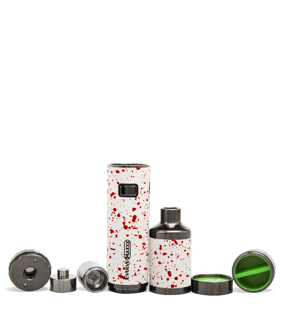 White Red Spatter apart Wulf Mods Evolve Maxxx 3 in 1 Kit on white background