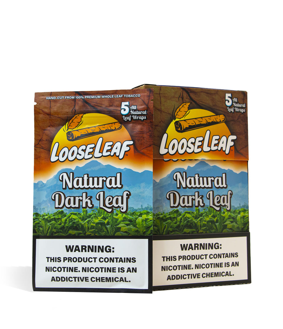 Natural Dark Leaf Desto Dubb That's A Awful Lot Of Loose Leaf Tobacco Wrap 40pk on white studio background