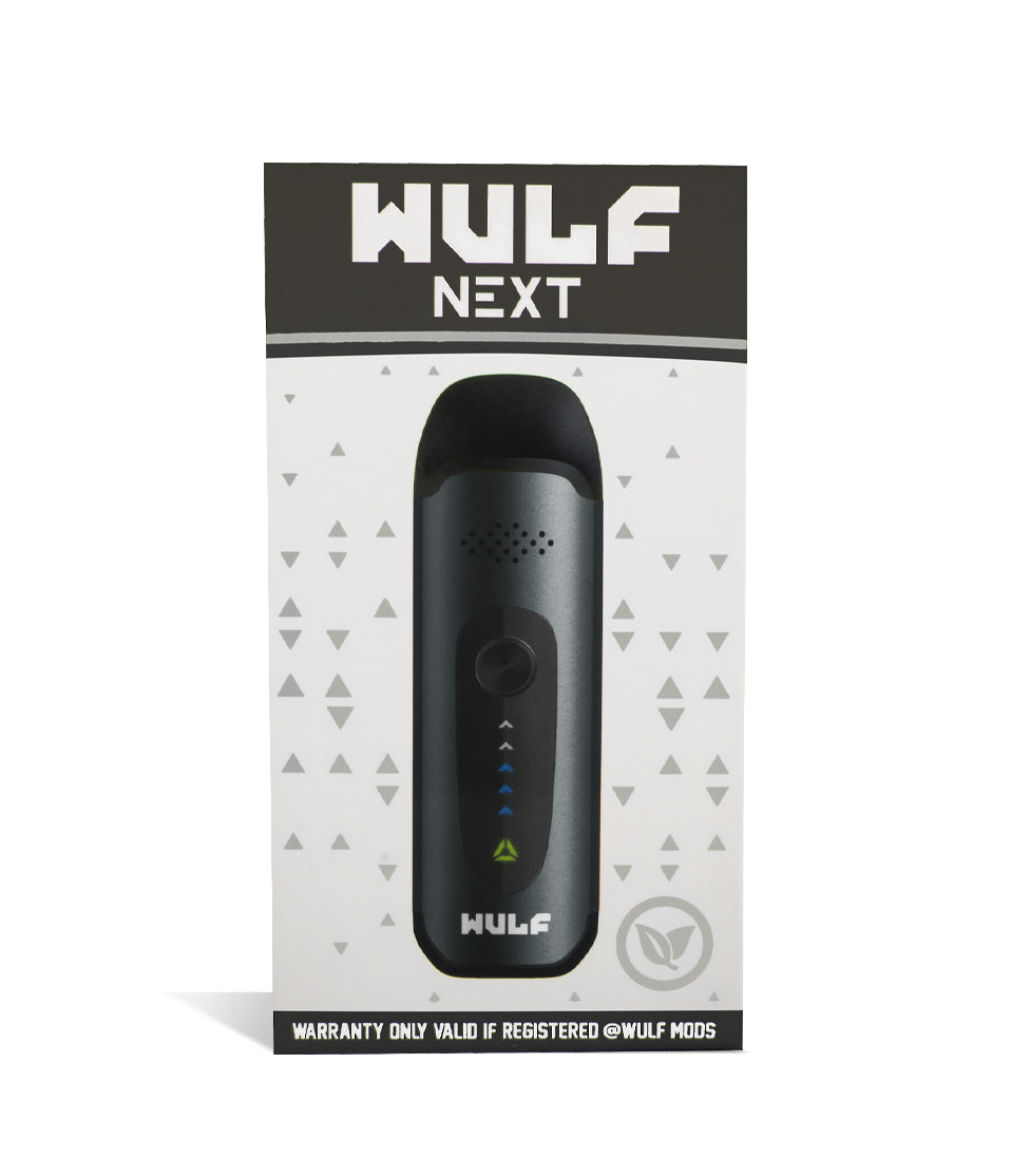 Gunmetal Box Wulf Mods Next Vaporizer on white studio background